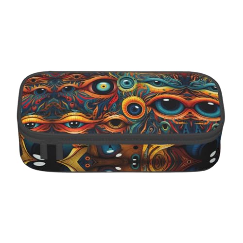 LJABCVNN Multifunktionales Federmäppchen mit "Eyes 2"-Aufdruck, Schreibwaren-Organizer-Box für Damen und Herren von LJABCVNN