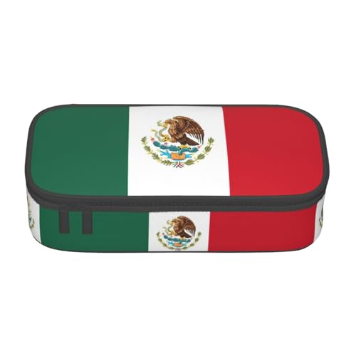 LJABCVNN Multifunktionales Federmäppchen mit Flagge von Mexiko, Schreibwaren-Organizer-Box für Damen und Herren LJABCVNN Multifunktionales Federmäppchen mit Flagge von Mexiko, Schreibwaren-Organizer-Box für Damen und Herren von LJABCVNN