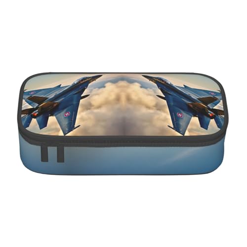 LJABCVNN Multifunktionales Federmäppchen mit Flugzeug-Jets-Druck, Schreibwaren-Organizer-Box für Damen und Herren LJABCVNN Multifunktionales Federmäppchen mit Flugzeug-Jets-Druck, Schreibwaren-Organizer-Box für Damen und Herren von LJABCVNN