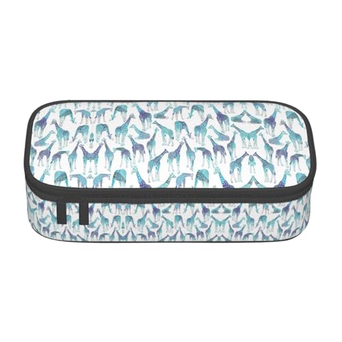 LJABCVNN Multifunktionales Federmäppchen mit Giraffenmuster, Schreibwaren-Organizer-Box für Damen und Herren LJABCVNN Multifunktionales Federmäppchen mit Giraffenmuster, Schreibwaren-Organizer-Box für Damen und Herren von LJABCVNN