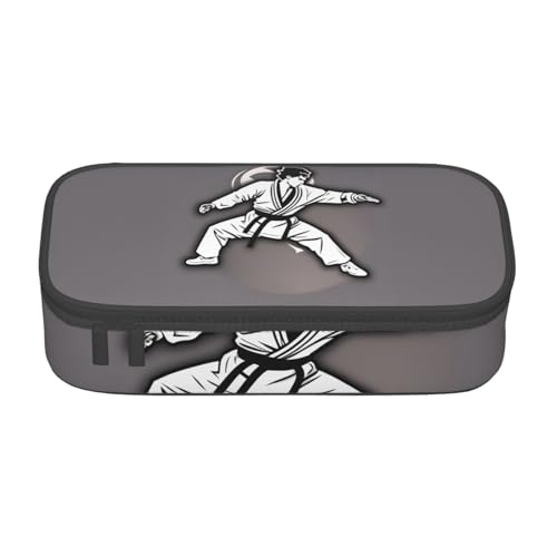 LJABCVNN Multifunktionales Federmäppchen mit Karate-Highkick-Icon-Druck, Schreibwaren-Organizer-Box für Damen und Herren LJABCVNN Multifunktionales Federmäppchen mit Karate-Highkick-Icon-Druck, Schreibwaren-Organizer-Box für Damen und Herren von LJABCVNN