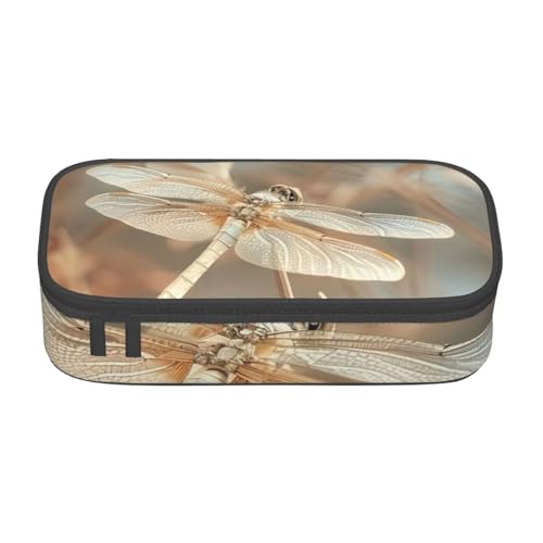 LJABCVNN Multifunktionales Federmäppchen mit Libellen- und Blumendruck, Schreibwaren-Organizer-Box für Damen und Herren LJABCVNN Multifunktionales Federmäppchen mit Libellen- und Blumendruck, Schreibwaren-Organizer-Box für Damen und Herren von LJABCVNN