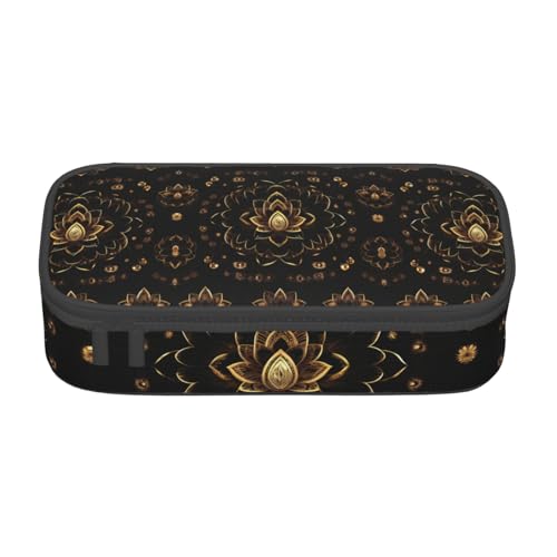 LJABCVNN Multifunktionales Federmäppchen mit Lotusblumen-Aufdruck, Schreibwaren-Organizer-Box für Damen und Herren LJABCVNN Multifunktionales Federmäppchen mit Lotusblumen-Aufdruck, Schreibwaren-Organizer-Box für Damen und Herren von LJABCVNN