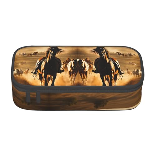 LJABCVNN Multifunktionales Federmäppchen mit Pferdestreifenmuster, Schreibwaren-Organizer-Box für Damen und Herren LJABCVNN Multifunktionales Federmäppchen mit Pferdestreifenmuster, Schreibwaren-Organizer-Box für Damen und Herren von LJABCVNN