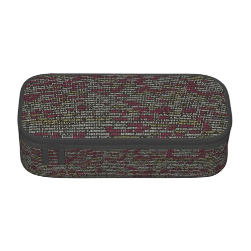 LJABCVNN Multifunktionales Federmäppchen mit Programmiercode-Druck, Schreibwaren-Organizer-Box für Damen und Herren LJABCVNN Multifunktionales Federmäppchen mit Programmiercode-Druck, Schreibwaren-Organizer-Box für Damen und Herren von LJABCVNN