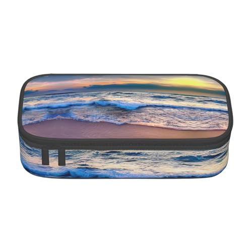 LJABCVNN Multifunktionales Federmäppchen mit Sonnenuntergang-Druck, Schreibwaren-Organizer-Box für Damen und Herren von LJABCVNN