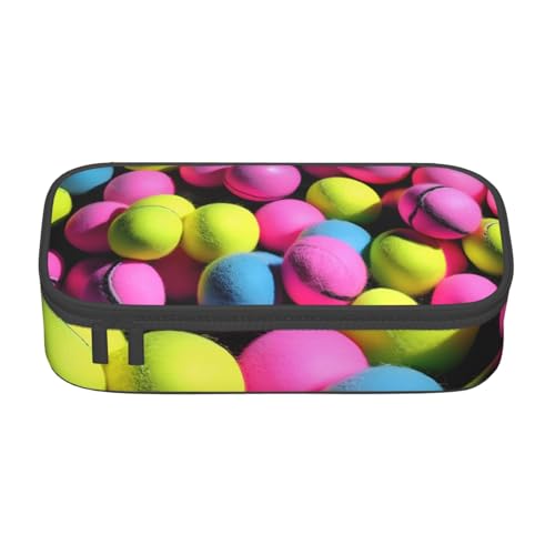 LJABCVNN Multifunktionales Federmäppchen mit Tennisbällen in leuchtendem Pink, Schreibwaren-Organizer-Box für Damen und Herren LJABCVNN Multifunktionales Federmäppchen mit Tennisbällen in leuchtendem Pink, Schreibwaren-Organizer-Box für Damen und Herren von LJABCVNN