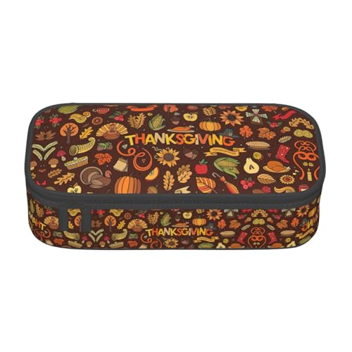LJABCVNN Multifunktionales Federmäppchen mit Thanksgiving-Druck, Schreibwaren-Organizer-Box für Damen und Herren LJABCVNN Multifunktionales Federmäppchen mit Thanksgiving-Druck, Schreibwaren-Organizer-Box für Damen und Herren von LJABCVNN