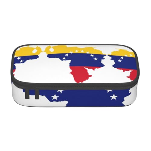 LJABCVNN Multifunktionales Federmäppchen mit Venezuela-Flagge, Schreibwaren-Organizer-Box für Damen und Herren LJABCVNN Multifunktionales Federmäppchen mit Venezuela-Flagge, Schreibwaren-Organizer-Box für Damen und Herren von LJABCVNN