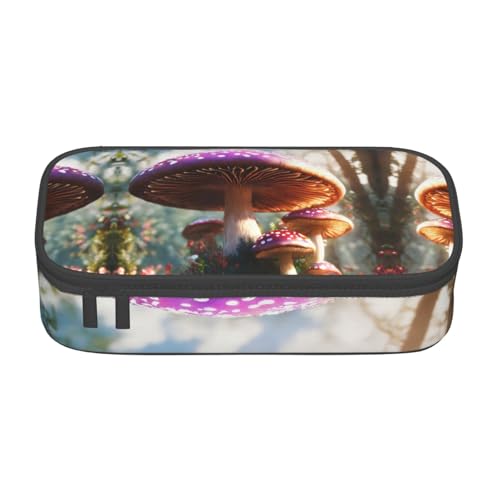LJABCVNN Multifunktionales Federmäppchen mit Wildpilz-Druck, Schreibwaren-Organizer-Box für Damen und Herren LJABCVNN Multifunktionales Federmäppchen mit Wildpilz-Druck, Schreibwaren-Organizer-Box für Damen und Herren von LJABCVNN