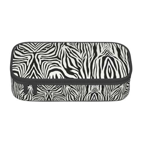 LJABCVNN Multifunktionales Federmäppchen mit Zebra-Druck, Schreibwaren-Organizer-Box für Damen und Herren von LJABCVNN