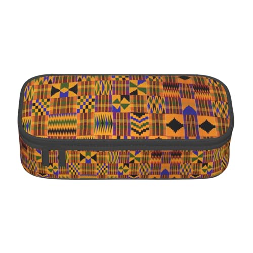 LJABCVNN Multifunktionales Federmäppchen mit afrikanischem Ethno-Muster, Schreibwaren-Organizer-Box für Damen und Herren von LJABCVNN