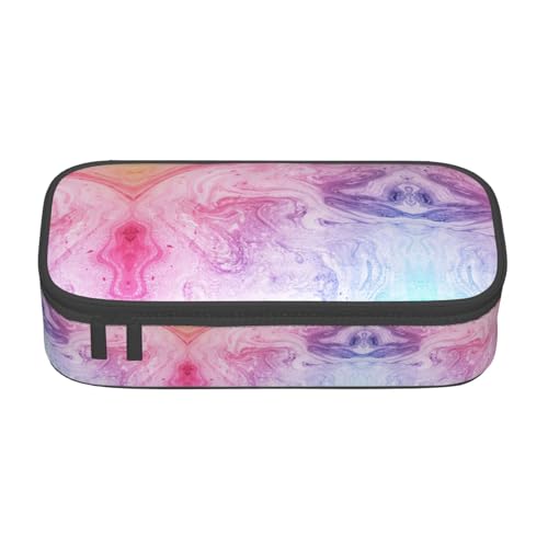 LJABCVNN Multifunktionales Federmäppchen mit buntem Marmor, Pastellrosa, Blau, Lila, Schreibwaren-Organizer-Box für Damen und Herren von LJABCVNN
