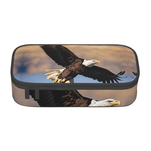 LJABCVNN Multifunktionales Federmäppchen mit fliegendem Adlermotiv, Schreibwaren-Organizer-Box für Damen und Herren LJABCVNN Multifunktionales Federmäppchen mit fliegendem Adlermotiv, Schreibwaren-Organizer-Box für Damen und Herren von LJABCVNN