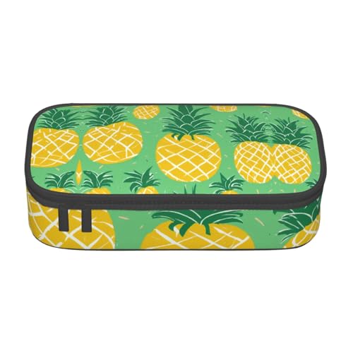 LJABCVNN Multifunktionales Federmäppchen mit goldenem Ananas-Hintergrund, Schreibwaren-Organizer-Box für Damen und Herren LJABCVNN Multifunktionales Federmäppchen mit goldenem Ananas-Hintergrund, Schreibwaren-Organizer-Box für Damen und Herren von LJABCVNN