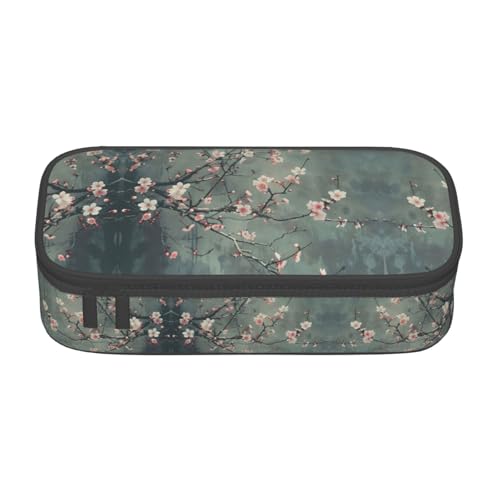 LJABCVNN Multifunktionales Federmäppchen mit japanischem Kirschblumen-Druck, Schreibwaren-Organizer-Box für Damen und Herren von LJABCVNN