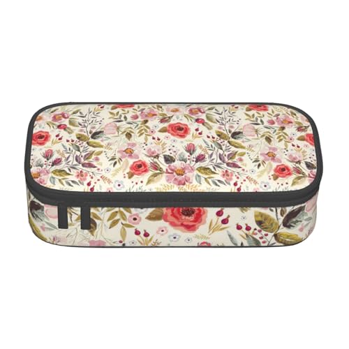 LJABCVNN Multifunktionales Federmäppchen mit modernem Blumendruck, Schreibwaren-Organizer-Box für Damen und Herren LJABCVNN Multifunktionales Federmäppchen mit modernem Blumendruck, Schreibwaren-Organizer-Box für Damen und Herren von LJABCVNN