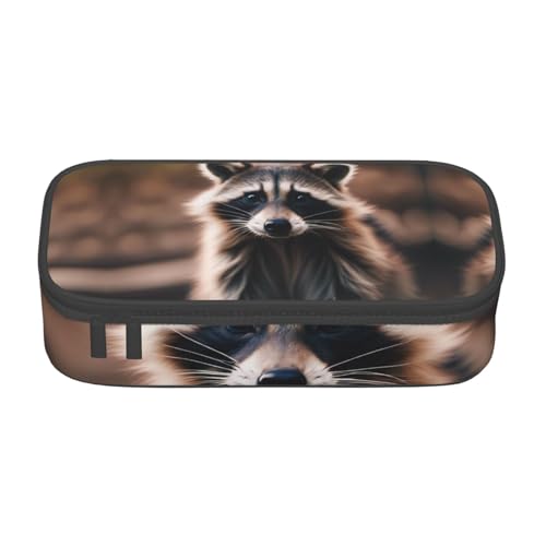 LJABCVNN Multifunktionales Federmäppchen mit niedlichem Waschbär-Motiv, Schreibwaren-Organizer-Box für Damen und Herren LJABCVNN Multifunktionales Federmäppchen mit niedlichem Waschbär-Motiv, Schreibwaren-Organizer-Box für Damen und Herren von LJABCVNN