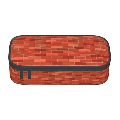 LJABCVNN Multifunktionales Federmäppchen mit roter Ziegelmauerstruktur, Schreibwaren-Organizer-Box für Damen und Herren LJABCVNN Multifunktionales Federmäppchen mit roter Ziegelmauerstruktur, Schreibwaren-Organizer-Box für Damen und Herren von LJABCVNN