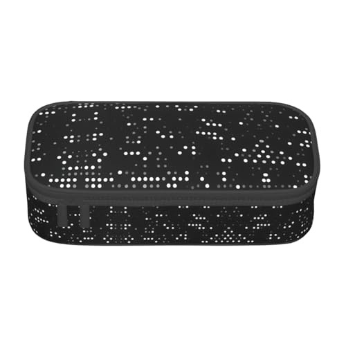LJABCVNN Multifunktionales Federmäppchen mit rundem Punktemuster, Schreibwaren-Organizer-Box für Damen und Herren, Schwarz LJABCVNN Multifunktionales Federmäppchen mit rundem Punktemuster, Schreibwaren-Organizer-Box für Damen und Herren, Schwarz von LJABCVNN