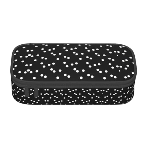 LJABCVNN Multifunktionales Federmäppchen mit schwarz-weißen Punkten, Schreibwaren-Organizer-Box für Damen und Herren LJABCVNN Multifunktionales Federmäppchen mit schwarz-weißen Punkten, Schreibwaren-Organizer-Box für Damen und Herren von LJABCVNN