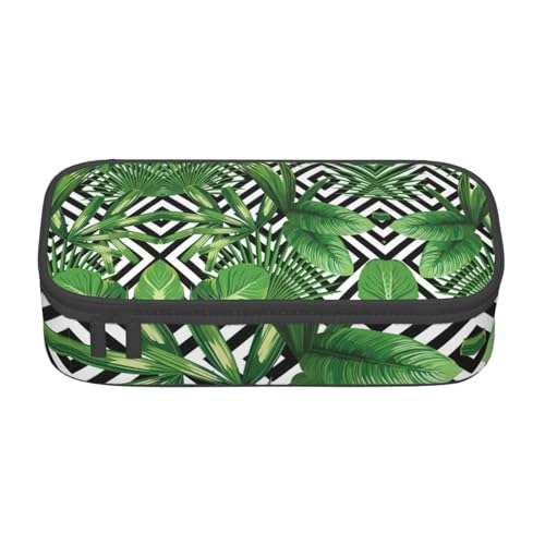 LJABCVNN Multifunktionales Federmäppchen mit tropischen Blättern, Schreibwaren-Organizer-Box für Damen und Herren LJABCVNN Multifunktionales Federmäppchen mit tropischen Blättern, Schreibwaren-Organizer-Box für Damen und Herren von LJABCVNN