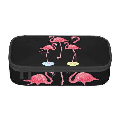 LJABCVNN Multifunktionales Federmäppchen mit vier Flamingo-Muster, Schreibwaren-Organizer-Box für Damen und Herren LJABCVNN Multifunktionales Federmäppchen mit vier Flamingo-Muster, Schreibwaren-Organizer-Box für Damen und Herren von LJABCVNN