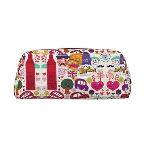 LJABCVNN Schulzeitung in englischer Sprache, Ledertasche mit Reißverschluss, Aufbewahrungstasche, Make-up-Organizer für Büro und den täglichen Gebrauch, silber, Einheitsgröße, Koffer von LJABCVNN