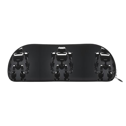 LJABCVNN Schwarzes Federmäppchen mit Roboterdruck, für Jungen und Mädchen, für Schule, Büro, Reisen, Schulanfang, silber, Einheitsgröße, Koffer von LJABCVNN