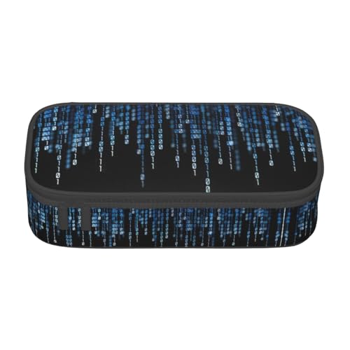 LJABCVNN The Blue Binary Print Multifunktionales Federmäppchen, Schreibwaren-Organizer-Box für Damen und Herren LJABCVNN The Blue Binary Print Multifunktionales Federmäppchen, Schreibwaren-Organizer-Box für Damen und Herren von LJABCVNN