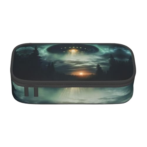 LJABCVNN UFO bei Nacht bedrucktes multifunktionales Federmäppchen, Schreibwaren-Organizer-Box für Damen und Herren LJABCVNN UFO bei Nacht bedrucktes multifunktionales Federmäppchen, Schreibwaren-Organizer-Box für Damen und Herren von LJABCVNN