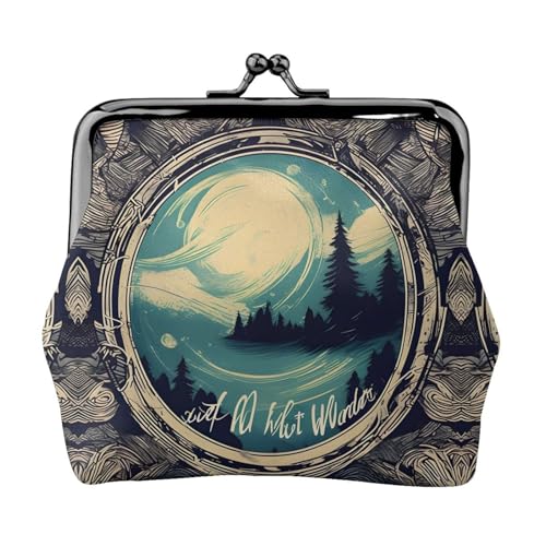Not All Who Wander are Lost 1 Print Damen Mikrofaser Leder Kiss Lock Münzbörse Mini Geldbörse für Karten und Lippenstift von LJABCVNN