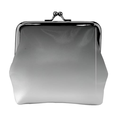 Ombré Weiß bis Schwarz Druck Damen Mikrofaser Leder Kiss Lock Münzgeldbörse Mini Geldbörse für Karten und Lippenstift von LJABCVNN