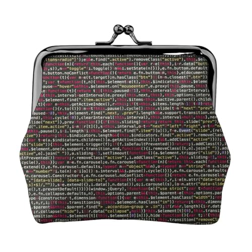 Programmierer Programmiercode Print Damen Mikrofaser Leder Kiss Lock Münzbörse Mini Geldbörse für Karten und Lippenstift von LJABCVNN