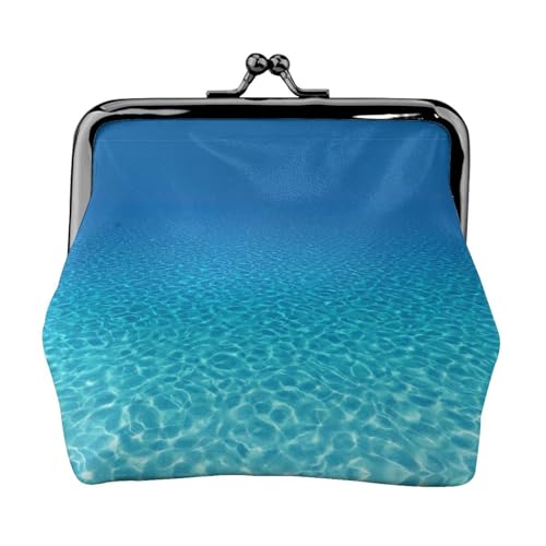 Tranquil Underwater Scenery Print Damen Mikrofaser Leder Kiss Lock Münzbörse Mini Geldbörse für Karten und Lippenstift von LJABCVNN