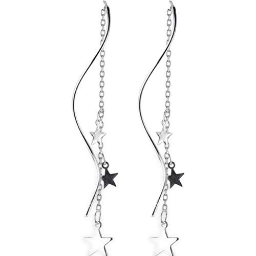 S925 Silber Ohrringe Frauen Korean Style Fashion Size Stars Ohrringe Temperament Wave Fashion Frauenohrring, LJBLEUSK S925 Silber Ohrringe Frauen Korean Style Fashion Size Stars Ohrringe Temperament Wave Fashion Frauenohrring, LJBLEUSK von LJBLEUSK