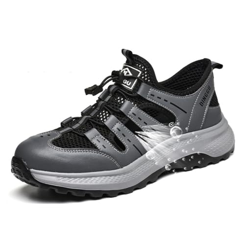 LJCCHM Sicherheitssneaker Für Herren, Atmungsaktive, rutschfeste Sneaker Mit Stahlkappe, Strapazierfähige, Bruchsichere, Durchstichsichere Arbeitsschuhe,Grau,44 LJCCHM Sicherheitssneaker Für Herren, Atmungsaktive, rutschfeste Sneaker Mit Stahlkappe, Strapazierfähige, Bruchsichere, Durchstichsichere Arbeitsschuhe,Grau,44 von LJCCHM