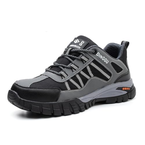 LJCCHM Sicherheitstrainer Für Männer, Verschleißfeste, Bruchsichere Trainer Mit Stahlkappe, Outdoor-Schuhe, Durchstichsichere, rutschfeste, Atmungsaktive Arbeitsschuhe,Grau,48 LJCCHM Sicherheitstrainer Für Männer, Verschleißfeste, Bruchsichere Trainer Mit Stahlkappe, Outdoor-Schuhe, Durchstichsichere, rutschfeste, Atmungsaktive Arbeitsschuhe,Grau,48 von LJCCHM