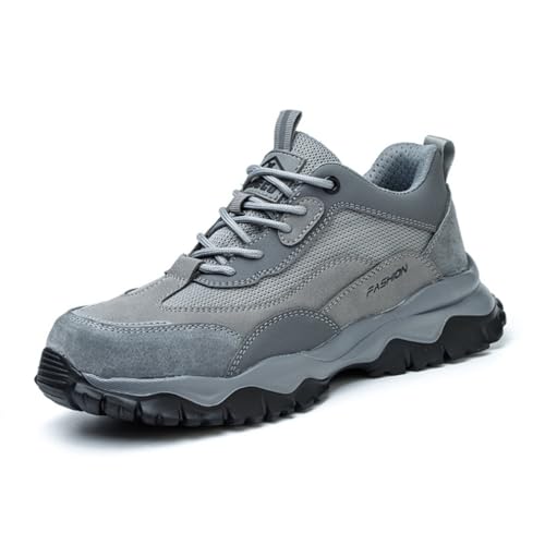 Sicherheitssneaker Für Herren, Leichte Sneaker Mit Stahlkappe, Durchstichsichere Arbeitssneaker, rutschfeste, Bruchsichere Arbeitsschuhe,Grau,43 Sicherheitssneaker Für Herren, Leichte Sneaker Mit Stahlkappe, Durchstichsichere Arbeitssneaker, rutschfeste, Bruchsichere Arbeitsschuhe,Grau,43 von LJCCHM