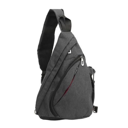 Herren Fanny Sling Umhängetasche Stilvolle wasserdichte Herren Hüfttasche Outdoor Multifunktionales Oxford-Tuch (Grey) von LJCM