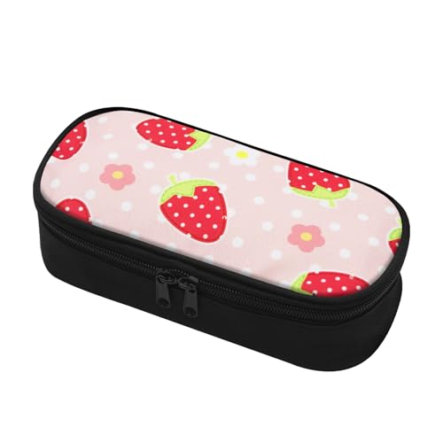 LJCZKA Erdbeer Federmäppchen für Mädchen Damen Federtasche Aesthetic Rosa mit Fächern für Büro Hochschule Schule LJCZKA Erdbeer Federmäppchen für Mädchen Damen Federtasche Aesthetic Rosa mit Fächern für Büro Hochschule Schule von LJCZKA