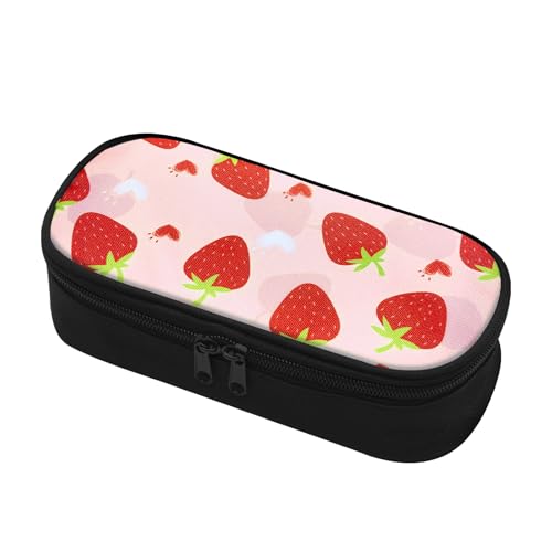 LJCZKA Erdbeer Federmäppchen für Mädchen Damen Federtasche Aesthetic Rosa mit Fächern für Büro Hochschule Schule LJCZKA Erdbeer Federmäppchen für Mädchen Damen Federtasche Aesthetic Rosa mit Fächern für Büro Hochschule Schule von LJCZKA
