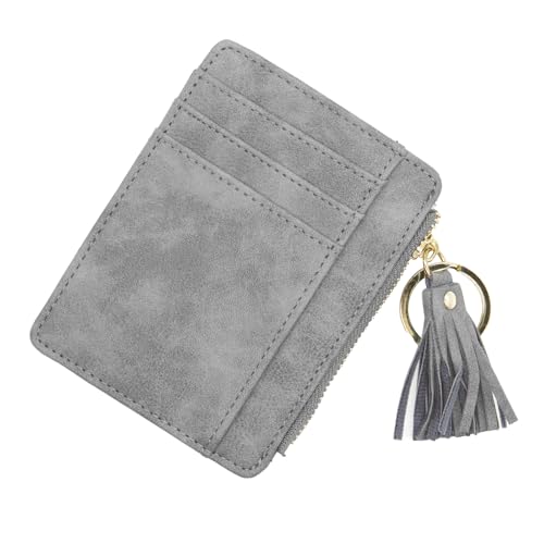 LJCZKA Kartenhalter Geldbeutel Damen mit Reißverschluss, Kartenetui Damen Schmal mit RFID Schutz, 8 Kartenfächern 11.5 * 9 * 1 cm von LJCZKA