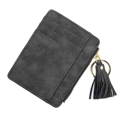 LJCZKA Kartenhalter Geldbeutel Damen mit Reißverschluss, Kartenetui Damen Schmal mit RFID Schutz, 8 Kartenfächern 11.5 * 9 * 1 cm von LJCZKA
