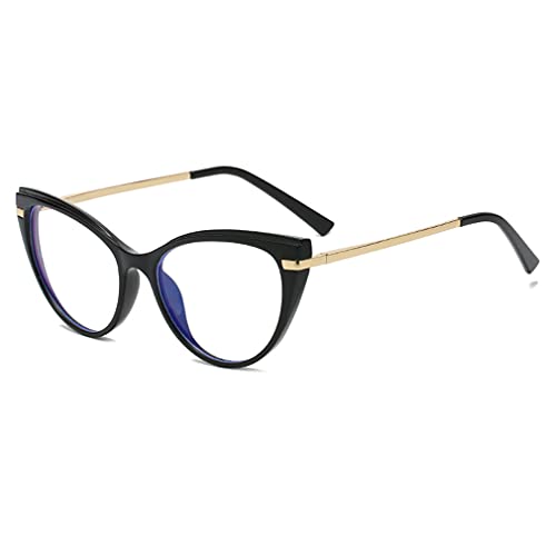 LJCZKA Katzenaugen Brille Ohne Stärke Damen – Blaue Licht Blockieren Brille Retro Blaulicht Brille Blaulichtfilter für PC, TV and Handy von LJCZKA