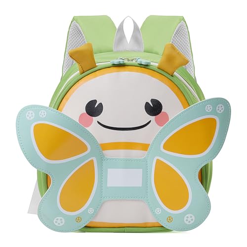 LJCZKA Kleinkind Rucksack Biene für Mädchen, Niedlich Kinderrucksack mit Brustgurt Vorschulrucksack Kindergarten Wasserdicht für 1-6 Jahre von LJCZKA