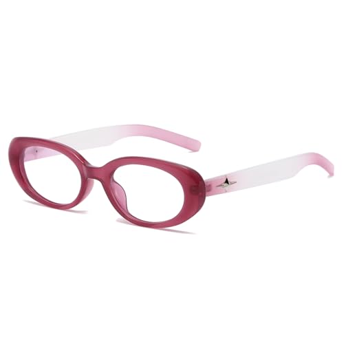 LJCZKA Ovale Blaulichtfilter Brille Damen Herren, Retro Brille Ohne Stärke Oval Kleine Brille Anti-Müdigkeit für PC, TV und Handy LJCZKA Ovale Blaulichtfilter Brille Damen Herren, Retro Brille Ohne Stärke Oval Kleine Brille Anti-Müdigkeit für PC, TV und Handy von LJCZKA