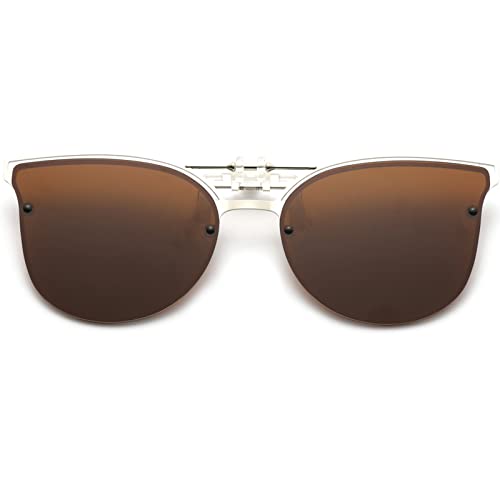 LJCZKA Polarisierte Sonnenbrille Clip Damen, Sonnenbrille mit Clip für Brillenträger Polarisiert Clip auf Sonnenbrillen UV-Schutz von LJCZKA