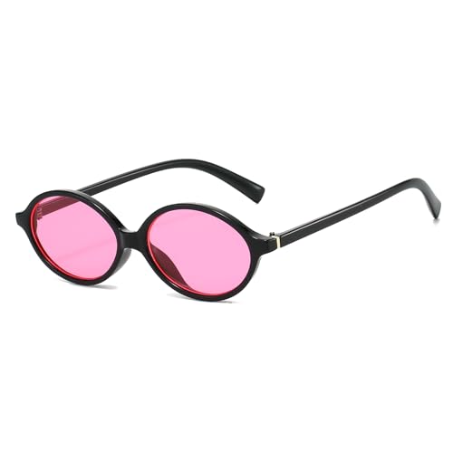 LJCZKA Retro Ovale Sonnenbrille Damen Kleine Sonnenbrille Oval Schmal 90er Vintage Brille Mode Frauen mit UV400 Schutz von LJCZKA