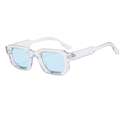 LJCZKA Retro Sonnenbrille Rechteckig Damen Herren,Vintage Kleine Quadratische Sonnenbrille Fashion Unisex UV400 Schutz von LJCZKA